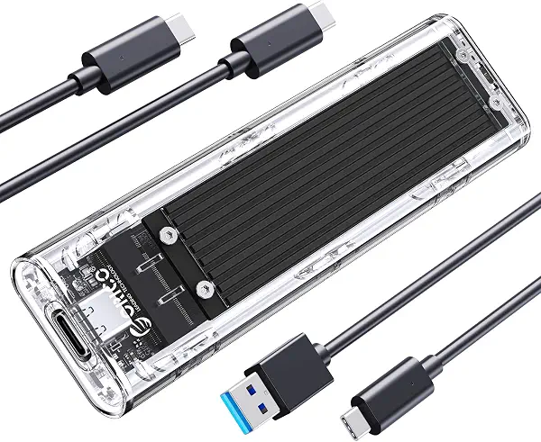 سعر ومواصفات حافظة قرص صلب الذاكرة المستديمة M.2 الى USB 3.1 نوع C الجيل الثاني 10 جيجابت/ ثانية من اوريكو، لو شفاف، حافظة محول منفذ الملحقات الاضافية السريع 2280 2260 2242 2230 M2 M-Key (اسود-TCM2) (B08QTXNCKD) على Amazon EG