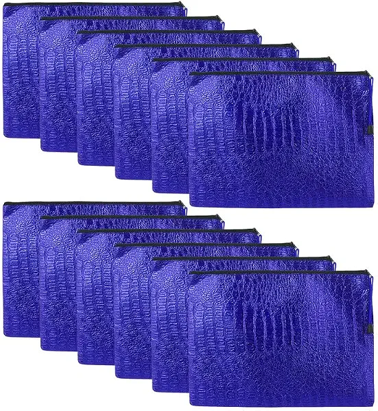 سعر ومواصفات حافظة مستندات قماش بسوستة من ثري ايه، مقاس 25 × 32 سم لون أزرق، عبوة من 12 قطعة، موديل S-1005 (B0DCTY31L7) على Amazon EG