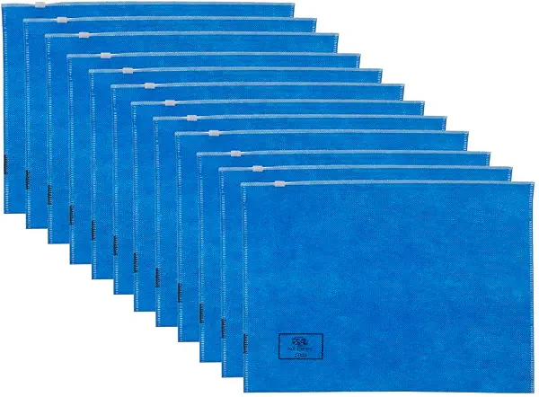 سعر ومواصفات حافظة مستندات قماشية A4 بسوستة من ثري ايه، 25 × 35 سم، 12 قطعة، أزرق A4-17324 (B0DCTYZDQN) على Amazon EG