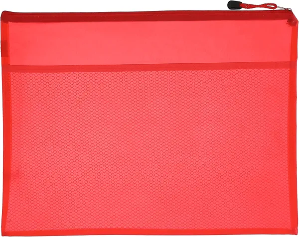 سعر ومواصفات حافظة قماشية للمستندات بسحاب، حجم b4 - أحمر (B093G4LCD6) على Amazon EG