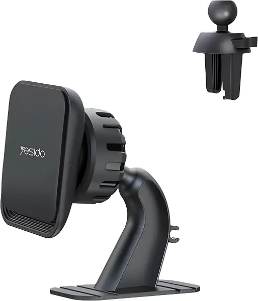 سعر ومواصفات حامل جوال مغناطيسي موديل C110 من Next Store، استخدام مزدوج: فتحة مكيف وقاعدة لاصقة، دوران 360 درجة، تثبيت قوي وآمن، متوافق مع جميع الهواتف، عملي ومتعدد الاستخدامات (B0FFHJBRJM) على Amazon EG
