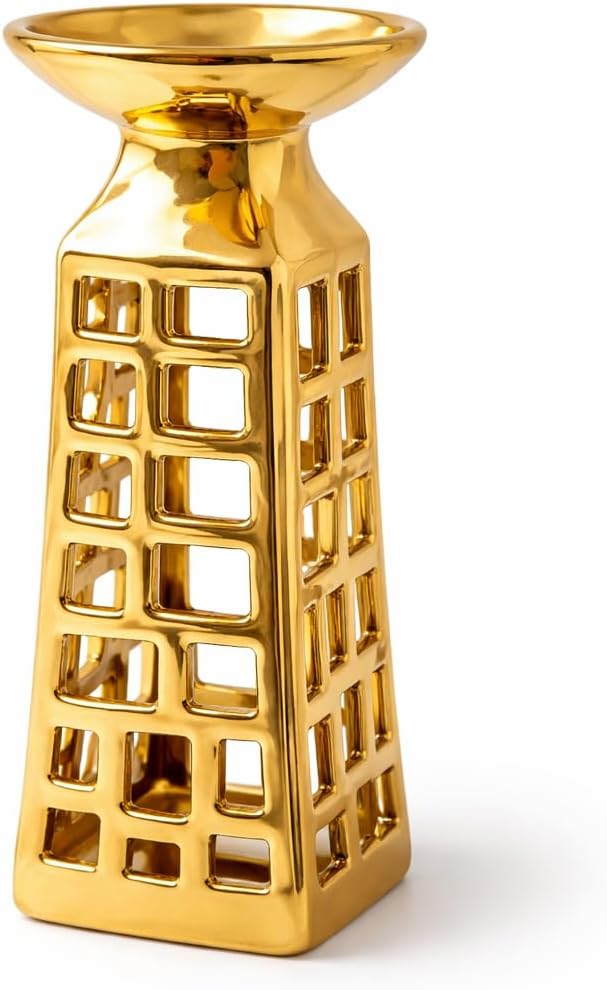 سعر ومواصفات حامل شموع شبكي ذهبي مربع من هوم كير WA-1155 (صغير) حامل شموع مزخرف فاخر بتصميم شبكي ذهبي انيق (B0GVKNNHDK) على Amazon EG