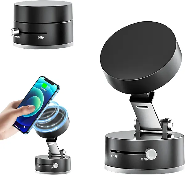 سعر ومواصفات حامل موبايل بقاعدة شفط مغناطيسية، عالمي قابل للدوران 360 درجة وقابل للطي، قابل للطي والسحب، متوافق مع جميع الهواتف الذكية للسيارة والمنزل وصالة الالعاب الرياضية (B0F9P8M9JZ) على Amazon EG