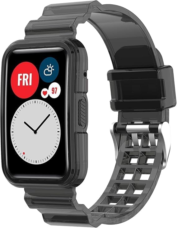 سعر ومواصفات حزام وغطاء من VOMA متوافق مع ساعة Watch Fit - سوار سيليكون مدمج وشبه شفاف. (B0HHJN584G) على Amazon EG