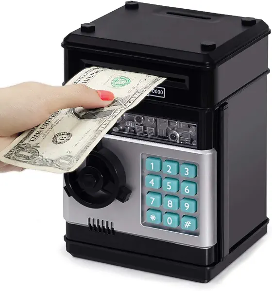 سعر ومواصفات حصالة نقود إلكترونية لادخار النقود للأطفال من سن 3 سنوات إلى 5 سنوات ماكينة صرف آلي صغيرة لحفظ العملات مناسبة لهدايا عيد الميلاد والكريسماس للأولاد والبنات من ريفاسي، لون أسود، لعمر 8 إلى 12 سنة (B08199W8C1) على Amazon EG