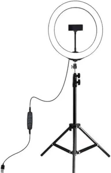 سعر ومواصفات حلقة اضاءة رينج لايت بحامل ثلاثي الارجل - 180 سم (B09236851Z) على Amazon EG