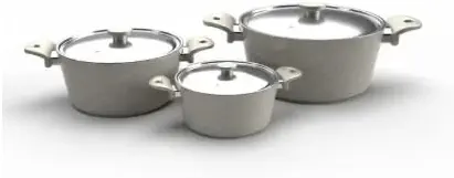 سعر ومواصفات حلل طهي مكونة من 6 قطع من توب شيف (16-20-26) بلون بيج (B0FWYP94V3) على Amazon EG