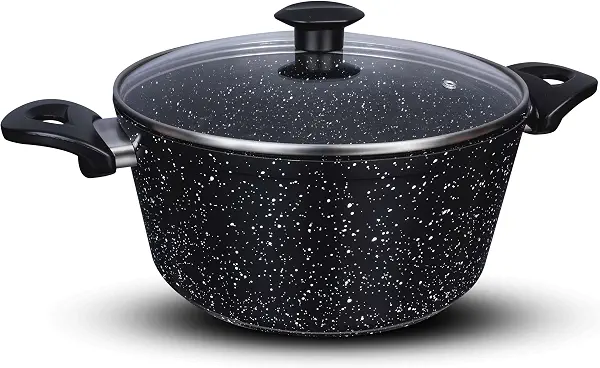 سعر ومواصفات حلة جرانيت مقاس 22 بغطاء زجاجي اسود من توب شيف (B0B88CQTM9) على Amazon EG