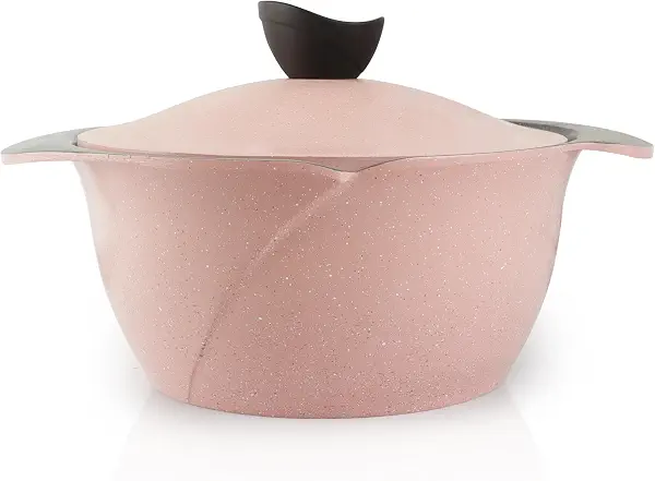 سعر ومواصفات حلة طبخ جرانيت على شكل وردة من ماستر تروفال - مقاس 26، لون بينك (B08WJMZC5X) على Amazon EG