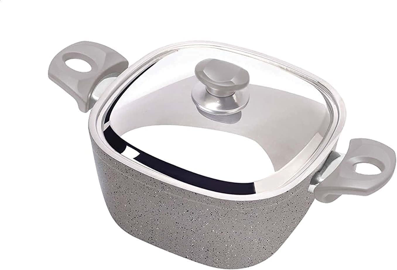 سعر ومواصفات حلة طهي جرانيت مربعة من توب شيف، مقاس 24، بيج (B08WJMTL1H) على Amazon EG