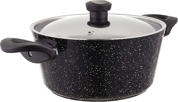 سعر ومواصفات حلة طهي جرانيت من توب شيف، مقاس 22 - أسود (B08WJMQ4YQ) على Amazon EG
