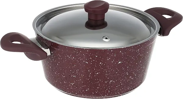 سعر ومواصفات حلة طهي جرانيت من توب شيف، مقاس 22 - بورجندي (B08WJQ6T1M) على Amazon EG