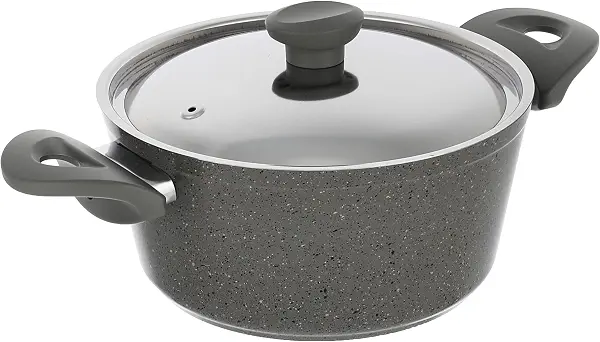 سعر ومواصفات حلة طهي جرانيت من توب شيف، مقاس 22 - رمادي (B08X5YGSZD) على Amazon EG
