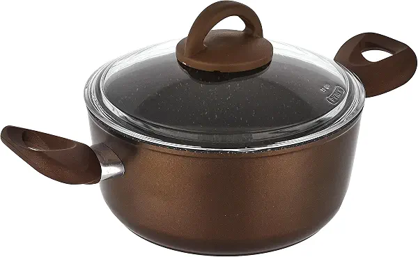 سعر ومواصفات حلة طهي عميقة بغطاء بايركس من ايلا جورميت، 20 سم - بني (B08WJJDMNV) على Amazon EG
