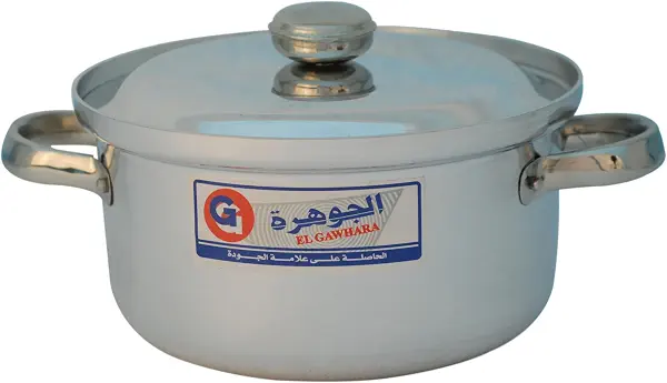 سعر ومواصفات حلة طهي كروية بمقبض فولاذ مقاوم للصدأ ألومنيوم من الجوهرة، مقاس 26 (4 لتر) فضي (B0DXLJ7LM1) على Amazon EG