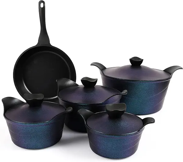 سعر ومواصفات حلة طهي من ايزي كوك، مجموعة من 11 قطعة، أزرق (B0G1T6CKK1) على Amazon EG