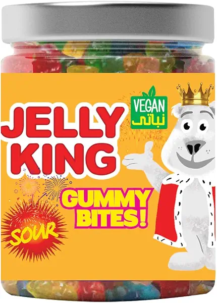 سعر ومواصفات حلوى جيلي كينج بايتس الحامضة في برطمان 150 جم (B0G4R4KX2H) على Amazon EG