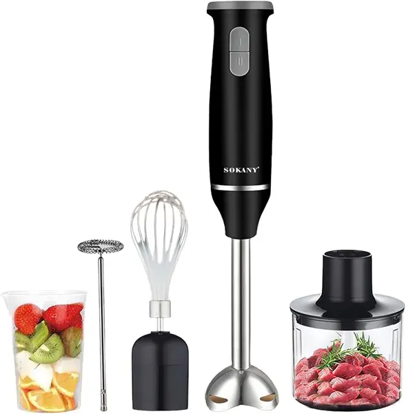 سعر ومواصفات خلاط طعام يدوي من سوكاني، اسود 800 واط 5 في 1 SK-1714-5 (B0BY9K79T3) على Amazon EG