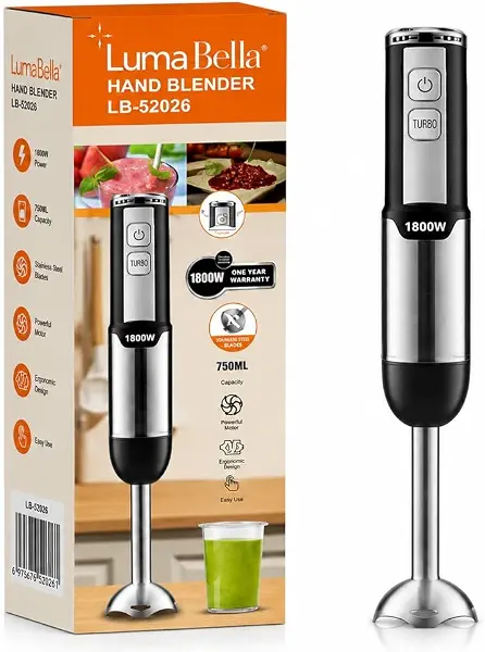 سعر ومواصفات خلاط يدوي 1800 واط من لوما بيلا، 750 مل - A1-40 (B0H46975LD) على Amazon EG