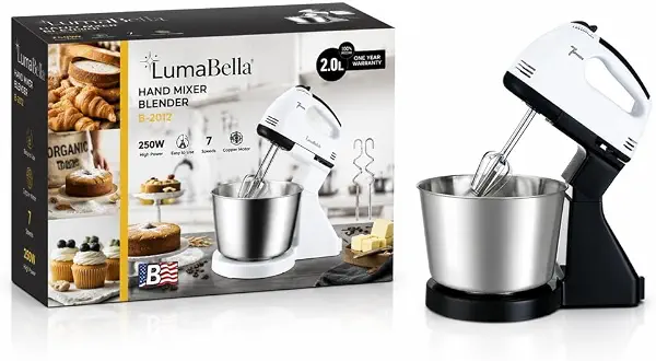 سعر ومواصفات خلاط يدوي مع وعاء 250 واط من لوما بيلا، 2 لتر - B-2012 (B0H469VBXP) على Amazon EG