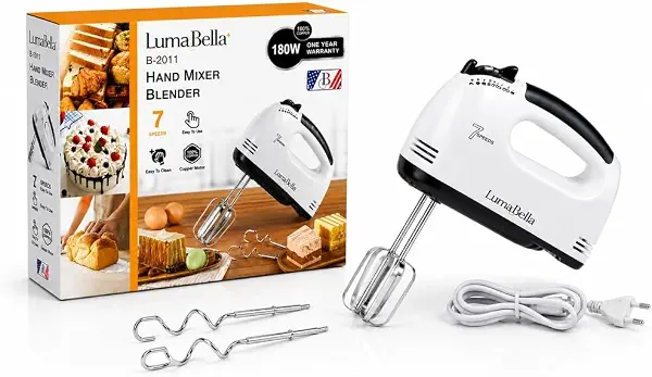 سعر ومواصفات خلاط يدوي من لوما بيلا 180 واط، 7 سرعات - B-2011 (B0H46HZ3RN) على Amazon EG