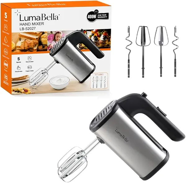 سعر ومواصفات خلاط يدوي من لوما بيلا 400 واط، 5 سرعات - LB-52027 (B0H46CHQCK) على Amazon EG