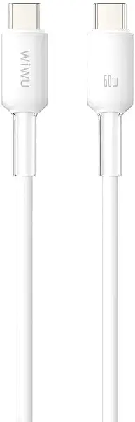 سعر ومواصفات دبليو اي دبليو يو كيبل سيليكون 60 واط من سلسلة Wi-C063 USB-C الى USB-C (2 متر)، سلك شحن سريع ومزامنة بيانات فائق النعومة وخالي من التشابك متوافق مع ايفون 17 وايباد وماك بوك من نيولينك - ابيض (B0GTX3CQ5S) على Amazon EG
