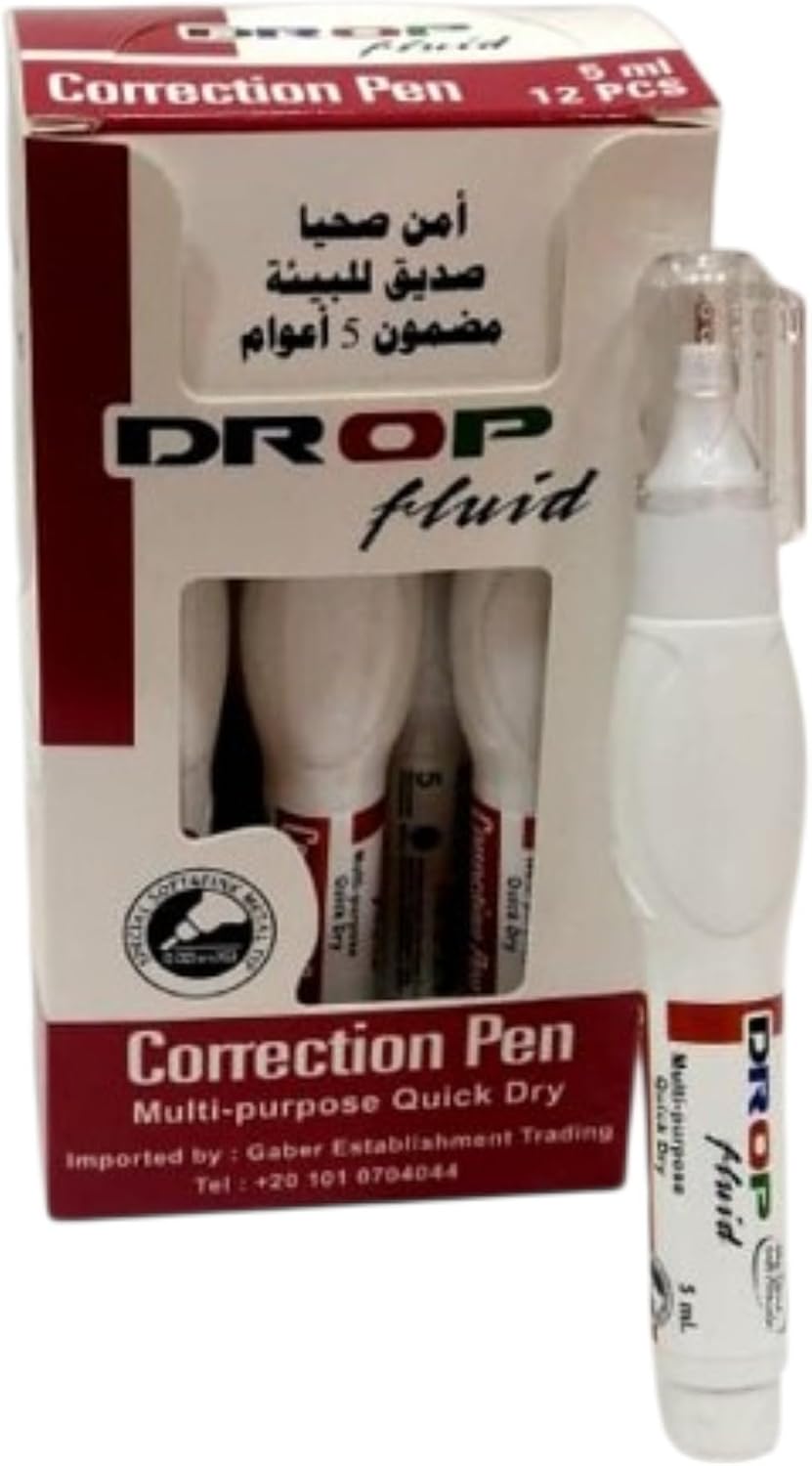 سعر ومواصفات دروب قلم تصحيح سائل سريع الجفاف 005 5 مل، ابيض (B0H83X794Z) على Amazon EG