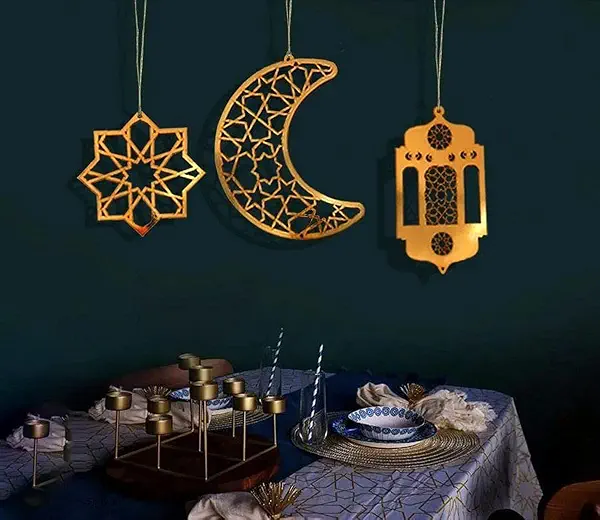 سعر ومواصفات دلاية رمضان متعددة الاشكال (هلال وفانوس - ذهبي) (B0BT1YWRQ1) على Amazon EG