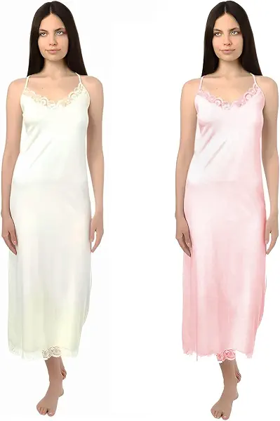 سعر ومواصفات دهب Dahab Womens Set Of 2 Pieces Plain Spaghetti Straps Full Slip Full Slip (pack of 2) (B0DC6ZWV3K) على Amazon EG
