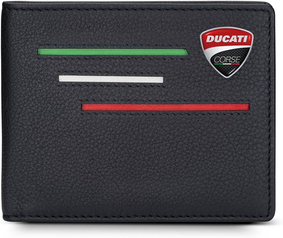 سعر ومواصفات دوكاتي كورس محفظة انيقة من الجلد الطبيعي DTLGW2200201، لون اسود، مقاس M، كاجوال، الرجال (B0BQ3R831D) على Amazon EG
