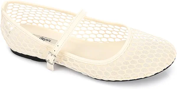 سعر ومواصفات ديجافو dejAVU womens FAN-DVTV-003 Mary Jane Flat (B0DNKF6SWK) على Amazon EG