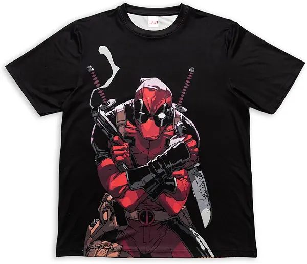 سعر ومواصفات ديزني قميص مطبوع بعبارة DEADPOOL وبأكمام قصيرة للرجال من ديزني (B0D6NNR8S2) على Amazon EG