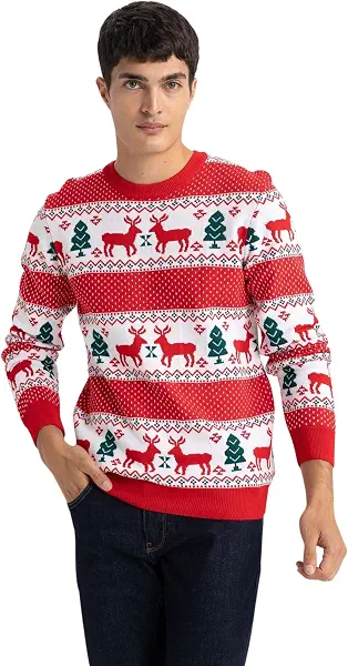 سعر ومواصفات ديفاكتو DeFacto Man Knitted Relax Fit Hooded Long Sleeve D2629AX Pullover Sweater (B0D9QWWRXZ) على Amazon EG