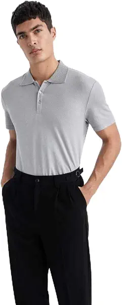 سعر ومواصفات ديفاكتو DeFacto Man Slim Fit Polo Neck Short Sleeve M6609AZ Polo T-Shirt (pack of 1) (B0D3Z754Z7) على Amazon EG