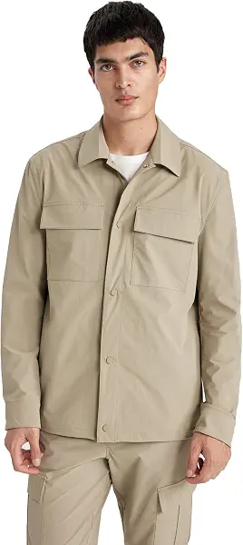 سعر ومواصفات ديفاكتو DeFacto Man Woven Top Regular Fit Polo Neck The Whole Sleeve Overshirt B7396AX Overshirt (pack of 1) (B0D3Z4TP56) على Amazon EG