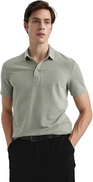 سعر ومواصفات ديفاكتو DeFacto Mens Knitted Slim Fit Polo Neck Short Sleeve Polo T-Shirt X2594AZ Polo T-Shirt (pack of 1) (B0D4RBN8KB) على Amazon EG
