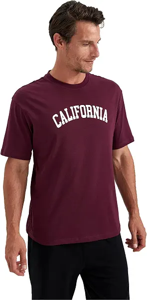 سعر ومواصفات ديفاكتو DeFacto Mens Regular Fit Crew Neck Printed from DeFacto Basics T-Shirt (pack of 1) (B0C6Q7KV6F) على Amazon EG