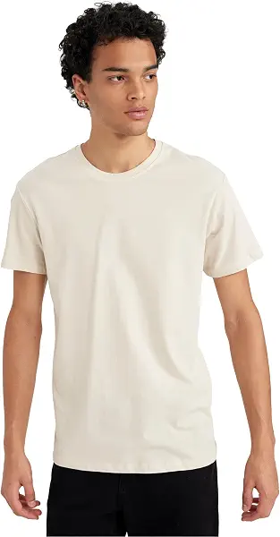 سعر ومواصفات ديفاكتو DeFacto Mens Slim Fit Crew Neck from DeFacto Basics T-Shirt (pack of 1) (B0C6Q9MF4L) على Amazon EG