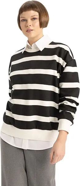 سعر ومواصفات ديفاكتو DeFacto womens C1929AX Sweatshirt (pack of 1) (B0DFGKTR2H) على Amazon EG