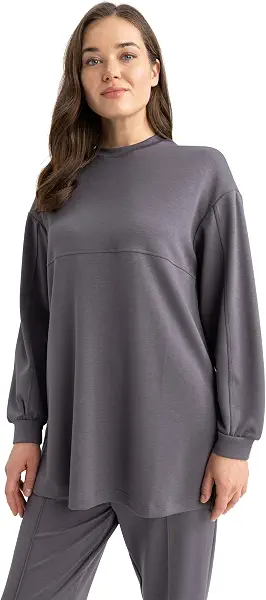 سعر ومواصفات ديفاكتو DeFacto womens Relax Fit Long Sleeve Z1612AZ C Neck Sweatshirt (pack of 1) (B0BWK8VQNC) على Amazon EG