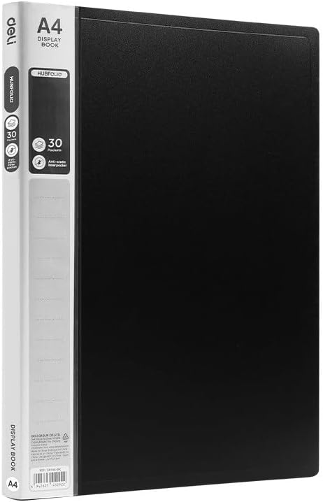 سعر ومواصفات ديلي دفتر عرض 38146-BK مقاس A4، 30 جيب، اسود (B0HGB3J748) على Amazon EG