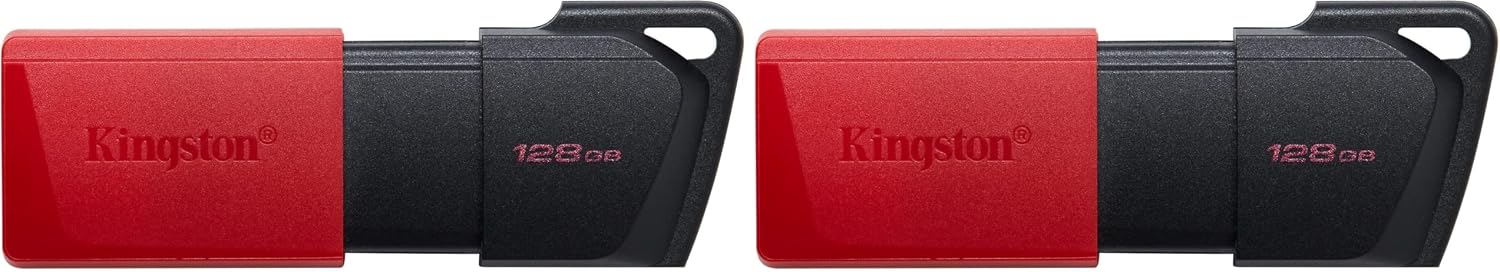 سعر ومواصفات ذاكرة فلاش داتا ترافيلر اكسوديا ام USB 3.2 جيل 1 من كينغستون بسعة 128 جيجابايت، لون أسود وأحمر، 2 قطعة (B0CFX3MSGS) على Amazon EG