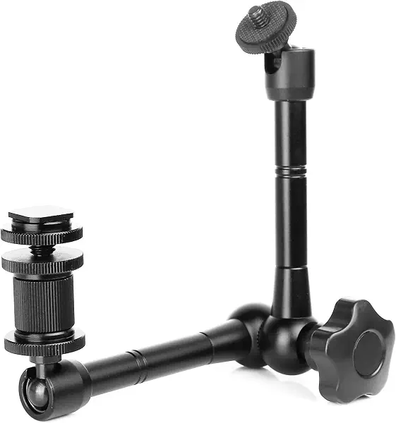 سعر ومواصفات ذراع ماجيك آرم احترافي قابل للتعديل من GENPRO موديل M11-069 بطول 11 بوصة مع Hot Shoe للكاميرات والشاشات والإضاءة (B0GNHFQ8YZ) على Amazon EG