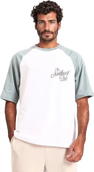 سعر ومواصفات رافين Ravin Mens Shirt 1 Bi-tone Slip On Cotton Tee - Mint & White (B0CJNF2SW7) على Amazon EG