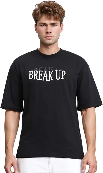 سعر ومواصفات رافين تيشرت قطن مطبوع "Break Up" للرجال من ريفين - أسود (Black Western) (عبوة من قطعة واحدة) (B0CK5C8GW6) على Amazon EG