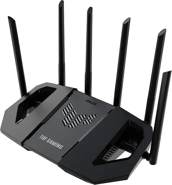 سعر ومواصفات راوتر ألعاب TUF-BE6500 واي فاي 7 - نطاق مزدوج، 4K-QAM، منفذ 2.5 جيجابت في الثانية، وضع ألعاب موبايل، يدعم شبكة واي فاي، مُسرّع تروس جودة خدمة متكيفة، إعادة توجيه المنافذ ربط الأجهزة المحمولة من اسوس (B09TJGD3RS) على Amazon EG