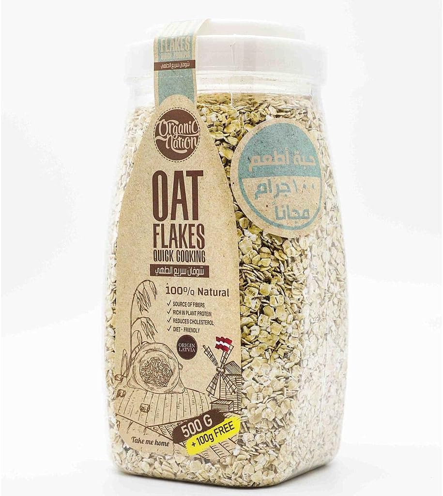سعر ومواصفات رقائق الشوفان الوطنية العضوية QuickCooking-600G (B09233H2XG) على Amazon EG