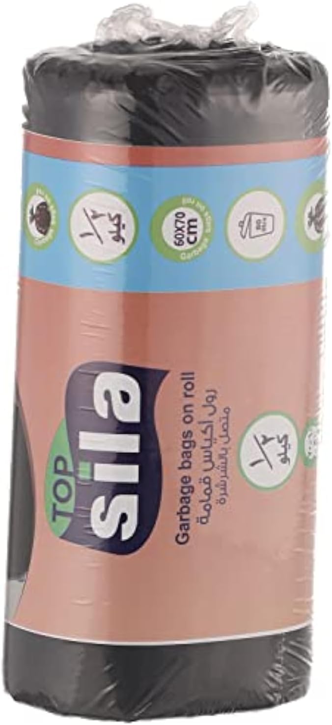 سعر ومواصفات رول اكياس قمامة من سيلا، 60 × 70 سم - 1/2 كجم (B096L4K3FH) على Amazon EG