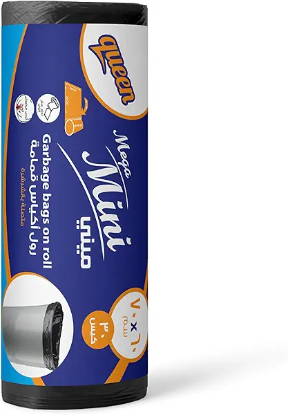 سعر ومواصفات رول اكياس قمامة ميجا مينى من كوين، أسود - 30 كيس (B08WJNK3W6) على Amazon EG
